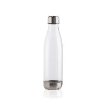 XD Collection Auslaufsichere Trinkflasche mit Stainless-Steel-Deckel Transparent