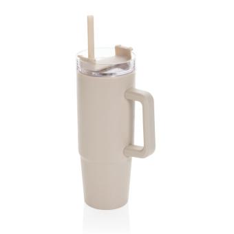 XD Collection Tana Becher aus RCS recyceltem Kunststoff mit Griff 750ml Beige