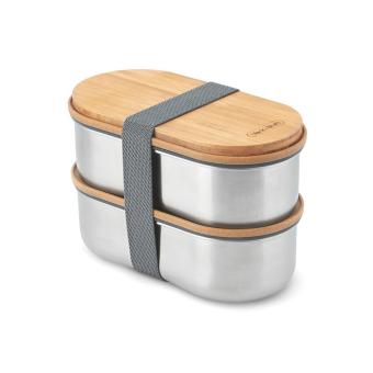Black + Blum Black+Blum Stainless Steel Double Bento Box Convoy grey