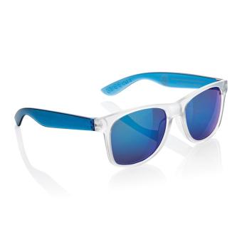 XD Collection Gleam RCS recycled PC mirror lens sunglasses Blue/white