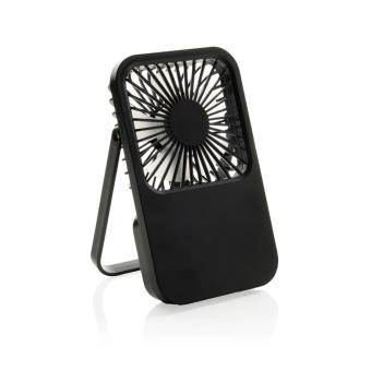 XD Collection Aervina RCS recycled plastic re-chargeable desk fan Black