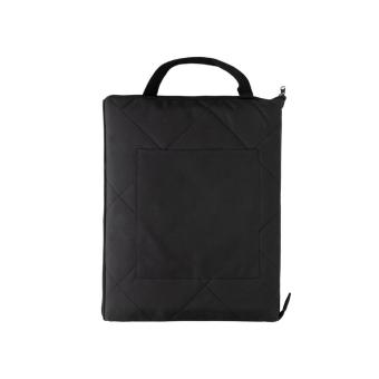 XD Collection Impact Aware™ RPET foldable quilted picnic blanket Black