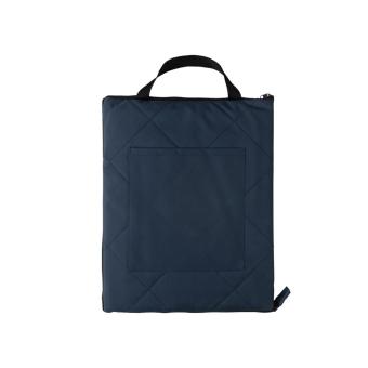 XD Collection Impact Aware™ RPET foldable quilted picnic blanket Navy