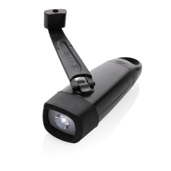 XD Collection Lightwave RCS rplastic USB-rechargeable torch with crank Black