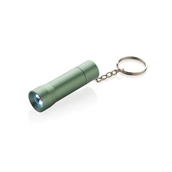 XD Collection Flash RCS recycled aluminium keychain torch Green