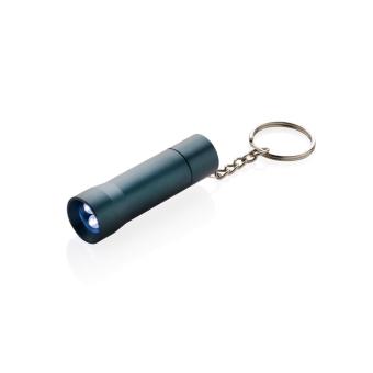 XD Collection Flash RCS recycled aluminium keychain torch Aztec blue