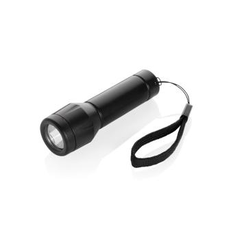 XD Collection Flara USB-aufladbare Taschenlampe aus RCS recyceltem ABS Schwarz