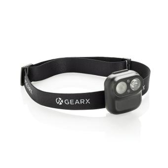GearX Gear X Stirnlampe mit Bewegungssensor aus RCS rec. ABS Schwarz