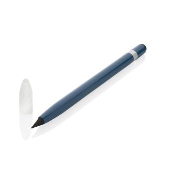 XD Collection Tintenloser Stift aus Aluminium mit Radiergummi Blau