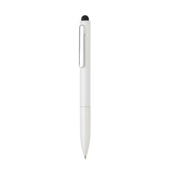 XD Collection Kymi Stift mit Stylus aus RCS recyceltem Aluminum Weiß