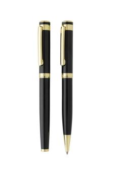 Swiss Peak Luca RCS recycled brass deluxe pen set Black