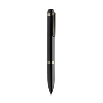 Swiss peak OSLO recycled stainless steel deluxe pen Black
