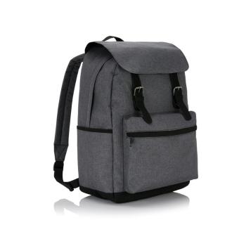 XD Collection Laptop Rucksack mit magnetischen Schnallenverschlüssen Grau