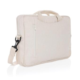 XD Collection Laluka AWARE™ 15.4" Laptop-Tasche aus recycelter Baumwolle Grauweiß