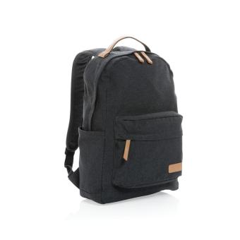 XD Collection Impact AWARE™ 16 oz. recycled canvas backpack Black