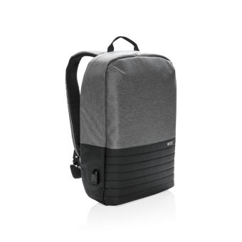 "Swiss Peak RFID anti-theft 15.6"" laptop backpack" Gray/black