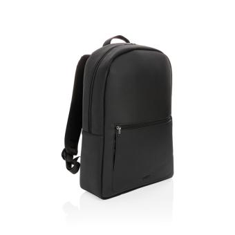 Swiss Peak Deluxe PU Laptop-Rucksack, PVC-frei Schwarz