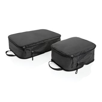 Swiss Peak Ridge AWARE™ RPET compression travel cubes 2pc Black