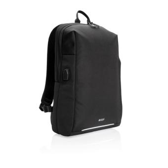 Swiss Peak AWARE™ RFID and USB A laptop backpack Black