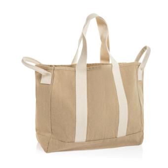XD Xclusive BEAU AWARE™ Beach bag 400gsm recycled canvas, with side hand Fawn