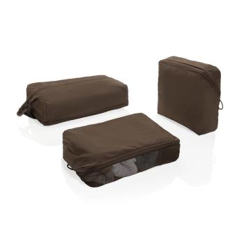 XD Xclusive KENTO URBAN RCS recycled nylon packing cube set Brown