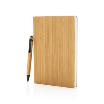 XD Collection A5 Bamboo notebook & pen set Brown