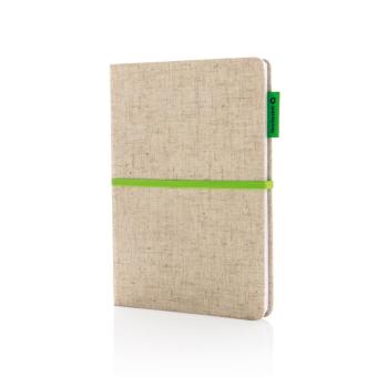 XD Collection A5 jute notebook, nature Nature,green