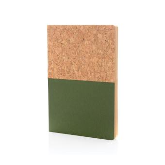 XD Collection A5 cork & kraft notebook Green