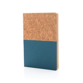 XD Collection A5 cork & kraft notebook Aztec blue
