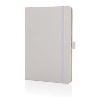 XD Collection Sam A5 Notizbuch aus RCS zertifiziertem Lederfaserstoff Weiß