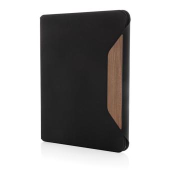 XD Xclusive Teri AWARE™ A4 Portfolio aus RPET und Walnuss Schwarz