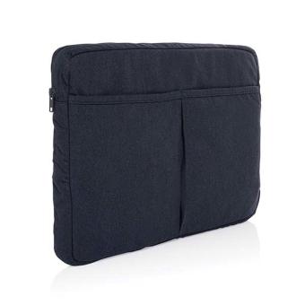 XD Collection Laluka AWARE™ recycled cotton 15.6 inch laptop sleeve Navy