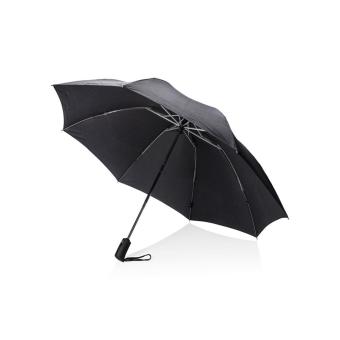 Swiss Peak AWARE™ 23" faltbarer umgekehrter Regenschirm Schwarz