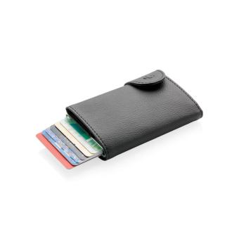 C-Secure RFID Kartenhalter und Geldbörse Schwarz/silber