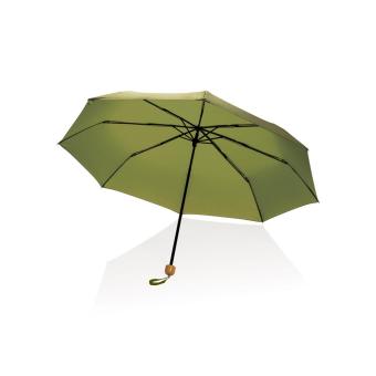 XD Collection 20.5" Impact AWARE™ RPET 190T Pongee bamboo mini umbrella Green
