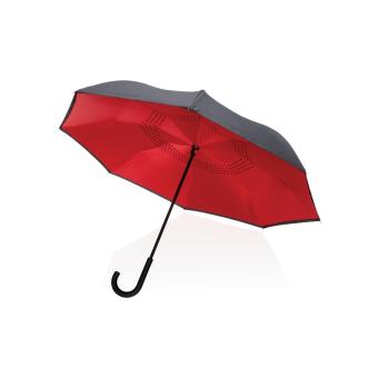 XD Collection 23" Impact AWARE™ RPET 190T reversible umbrella Red