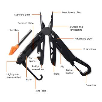 Nordic Drift Adventure Multi-function Pliers Black