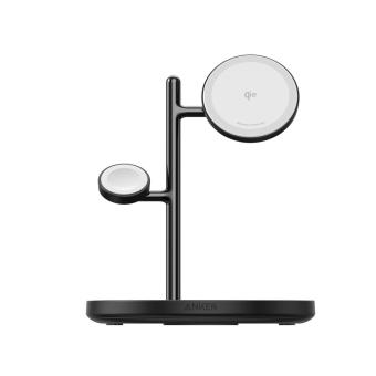 Anker MagGo Kabellose Ladestation (3-in-1 Ständer) Schwarz