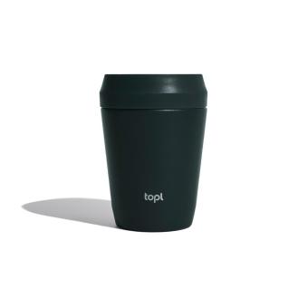 Topl-Trinkbecher aus rec. Stahl mit 360-Grad-Deckel 236ml Grau