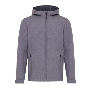 Iqoniq Makalu men recycled polyester soft shell jacket, vulcano heather grey Vulcano heather grey | L