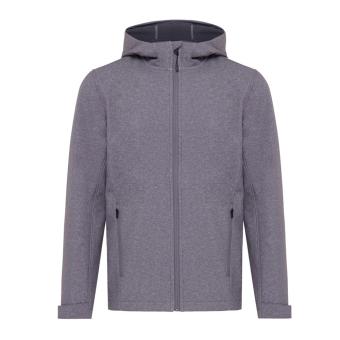 IQONIQ Makalu men recycled polyester soft shell jacket, vulcano heather grey Vulcano heather grey | L