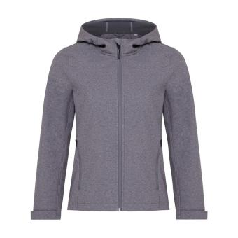 IQONIQ Makalu Damen Softshelljacke aus recyceltem Polyester, Vulkangrau meliert Vulkangrau meliert | XXS