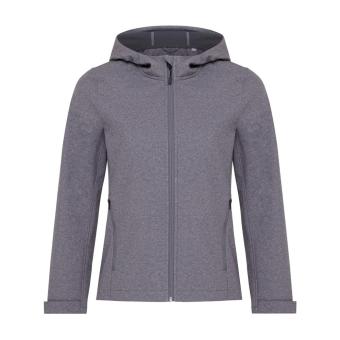 Iqoniq Makalu Damen Softshelljacke aus recyceltem Polyester, Vulkangrau meliert Vulkangrau meliert | XXS