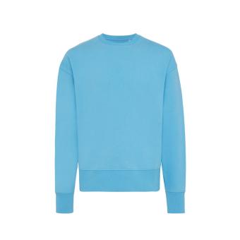 Iqoniq Kruger Relax-Rundhals-Sweater aus recycelt. Baumwolle, Ruhiges Blau Ruhiges Blau | XXS