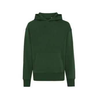 Iqoniq Yoho recycled cotton relaxed hoodie,  forest green Forest green | XXS