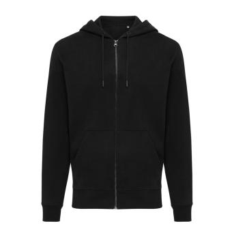 Iqoniq Abisko recycled cotton zip through hoodie, black Black | XS