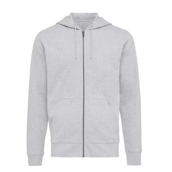 IQONIQ Abisko recycled cotton zip through hoodie, heather grey Heather grey | XXS
