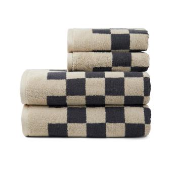 VINGA Elba OCS organic cotton towel, 4 pcs set, cream Cream,grey