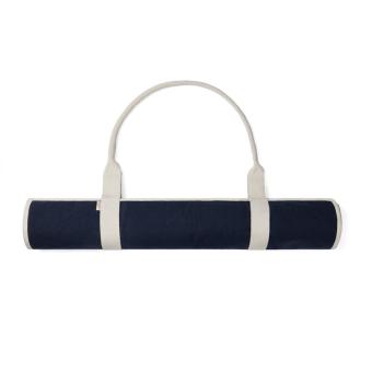 VINGA Volonne AWARE™ Strandmatte aus recyceltem Canvas, Marineblau Marineblau, Crèmefarben