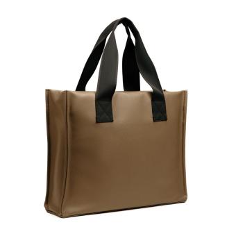 VINGA Bermond RCS recycled PU tote bag Brown